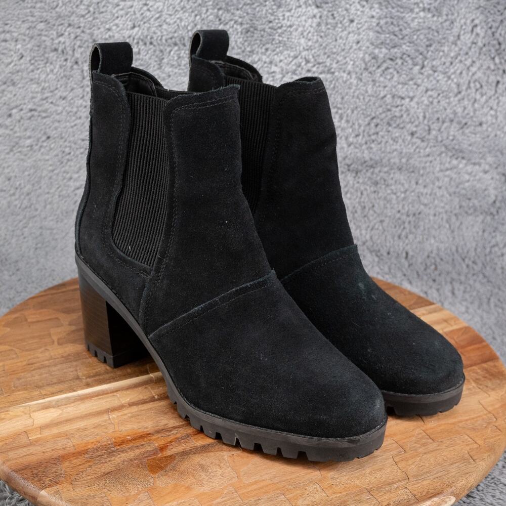 Ugg Boots Womens‎ Sz 9 Hazel Waterproof Suede Leather Chelsea Chunky Sole Shoes
